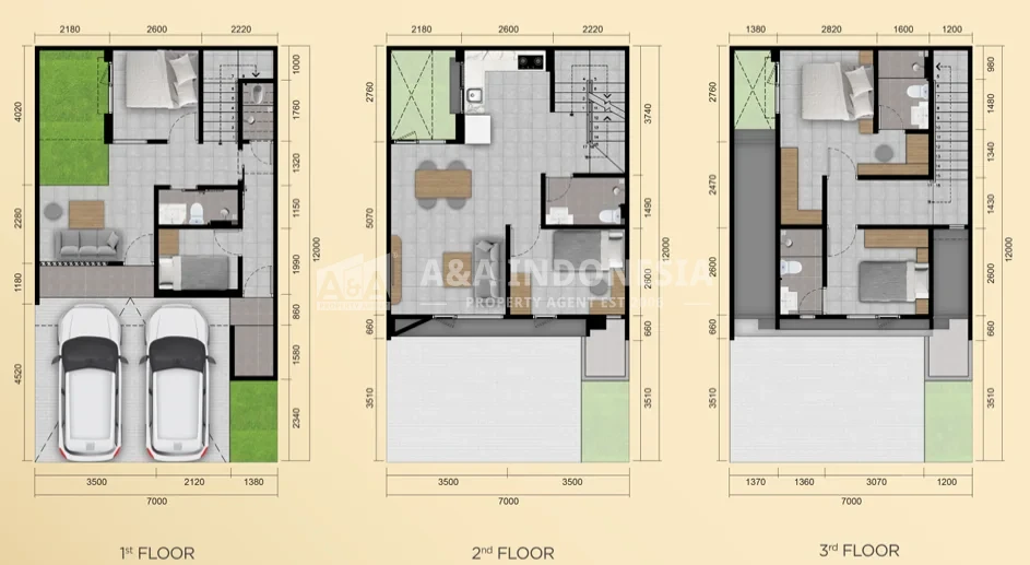 Dijual Rumah Mewah Lokasi Strategis Boulevard Series Grand Eastern Surabaya Timur/Type 7x12 - 3 Lantai - Thumbnail 2
