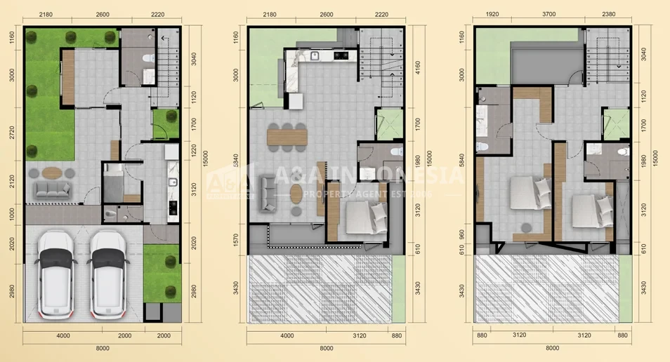 Dijual Rumah Mewah Lokasi Strategis Boulevard Series Grand Eastern Surabaya Timur/Type 8x15 - 3 Lantai - Thumbnail 2