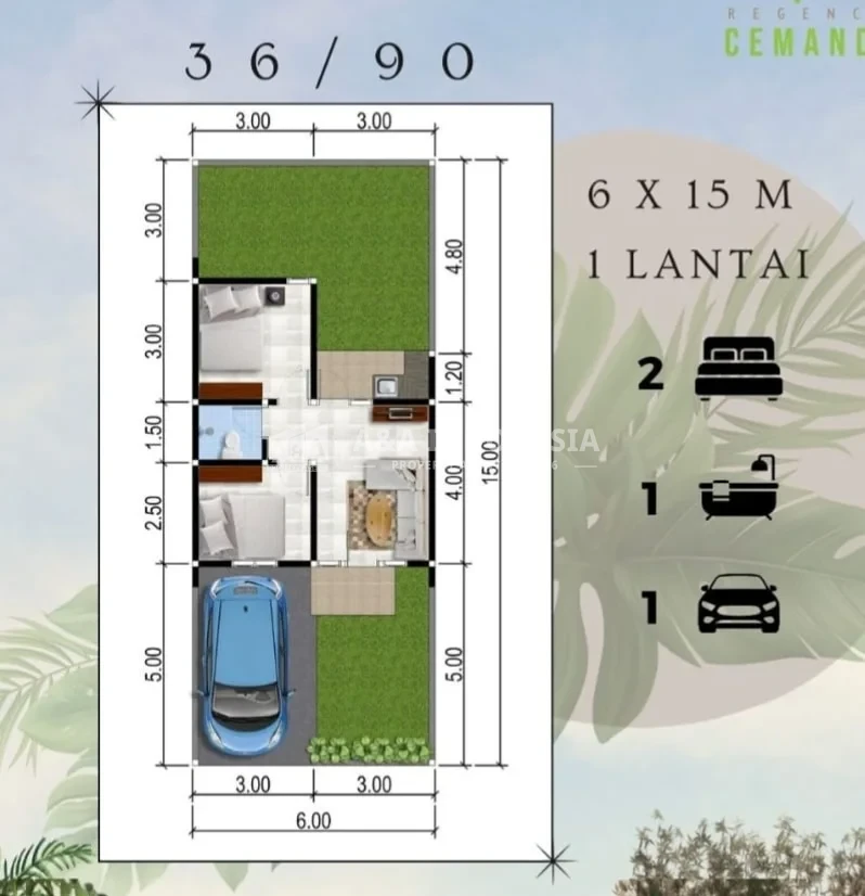 Jual Rumah Murah 1 Lantai Alana Cemandi Sidoarjo Jatim - Thumbnail 2