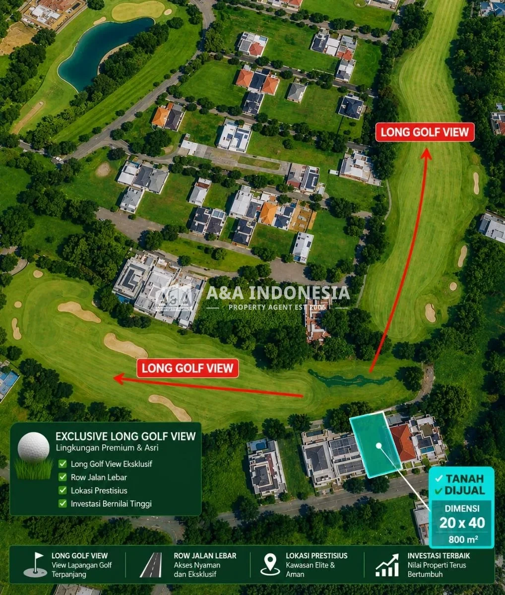 Dijual Tanah Kavling Premium View Double Long Golf Raya Bukit Golf Mediterania Citraland Surabaya Barat - Thumbnail 3