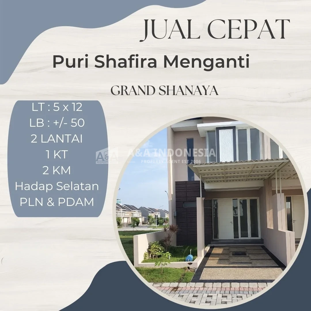 Dijual Rumah 2 Lantai Grand Shanaya Puri Shafira Menganti - Thumbnail 5
